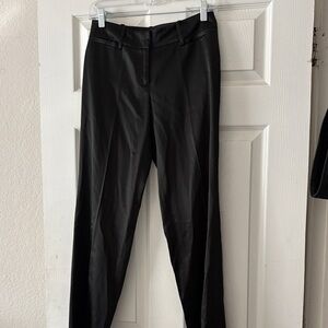Ann Taylor Black Slim Straight Dress Pants